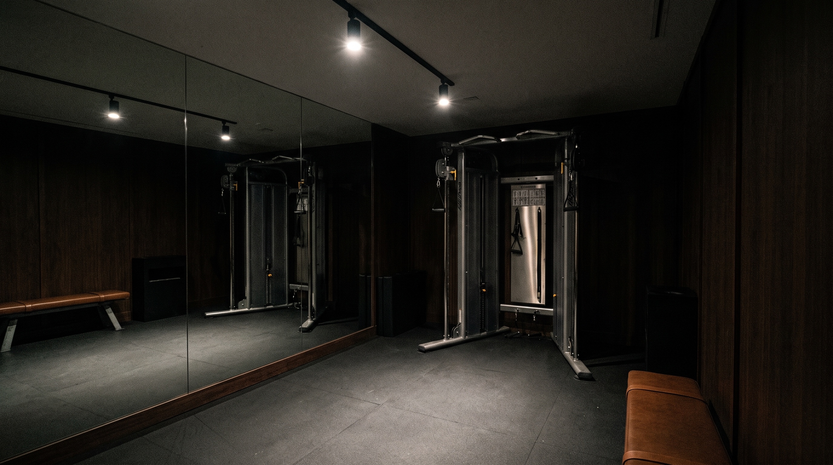 PT Studio — mirror wall and cable machine