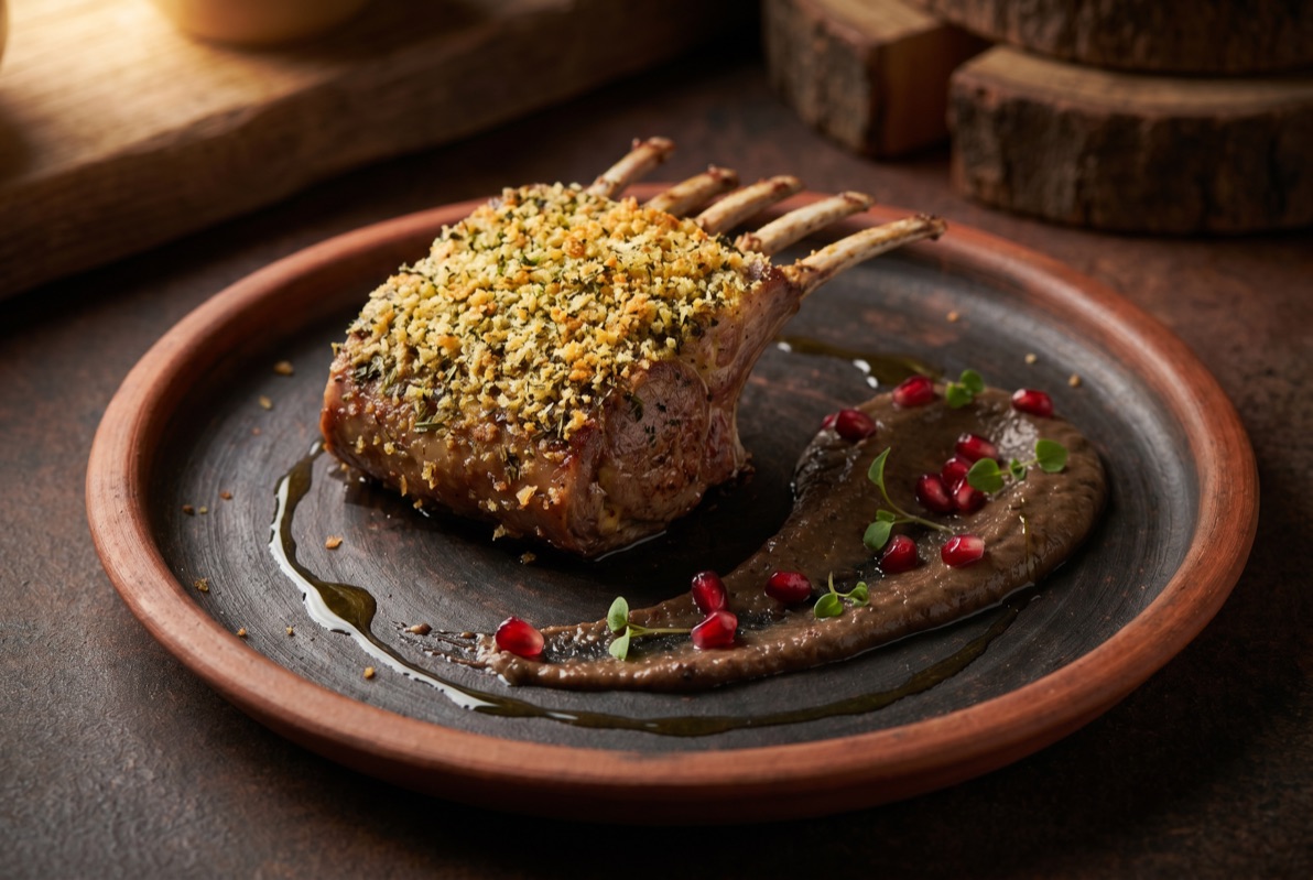 Rack of goat with herb crust