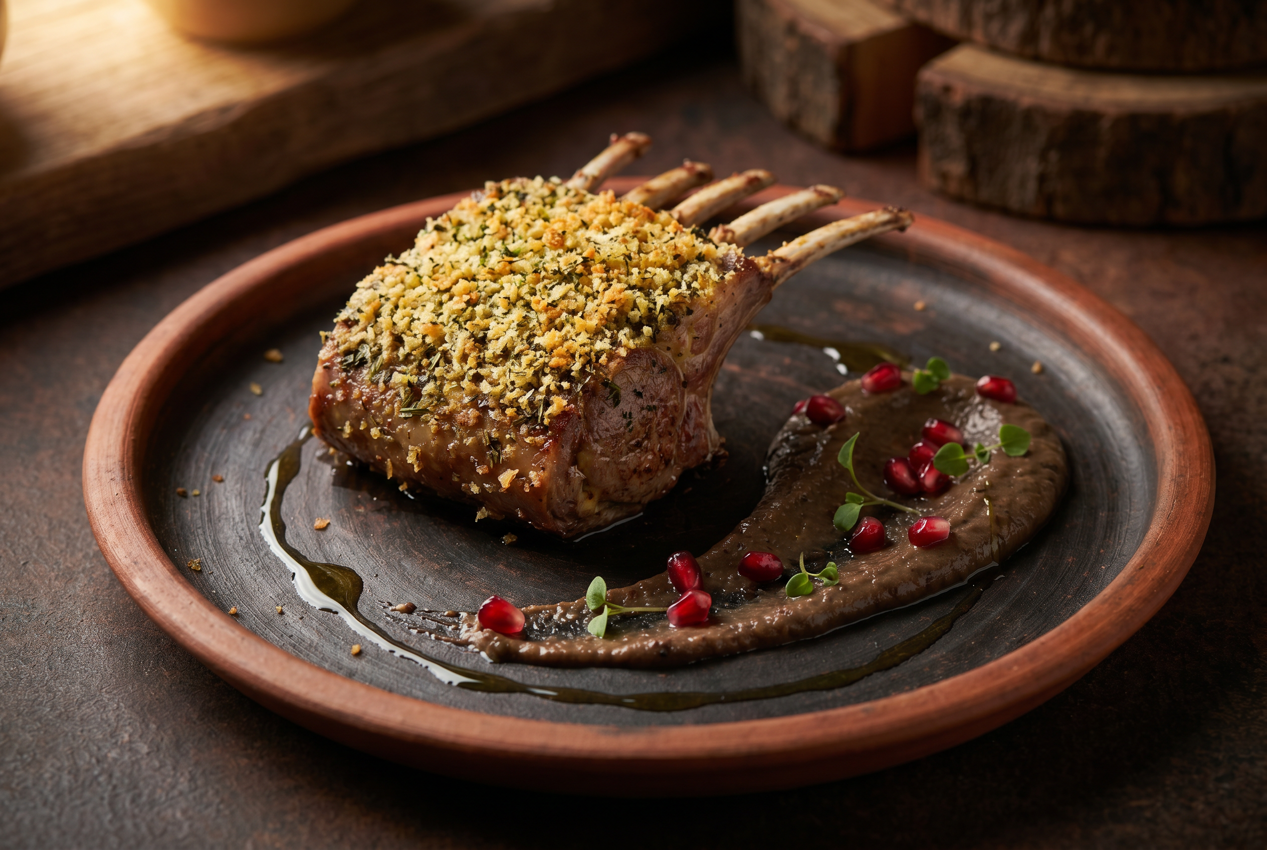 Rack of goat with herb crust